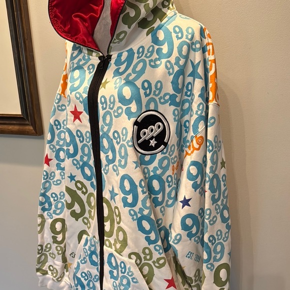 Rare Gino Green Global white Graphic Hoodie with 9’s monogram 5X - Picture 2 of 16